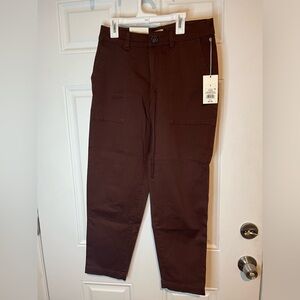 A New Day High-Rise Slim Straight Fit Ankle Chino Pants in Dark Brown